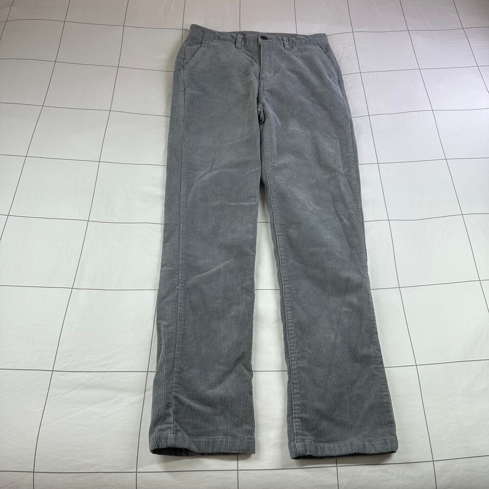 Katin Pants Mens 29 Gray Corduroy Pipeline Cotton Blend Button Casual Surf Skate